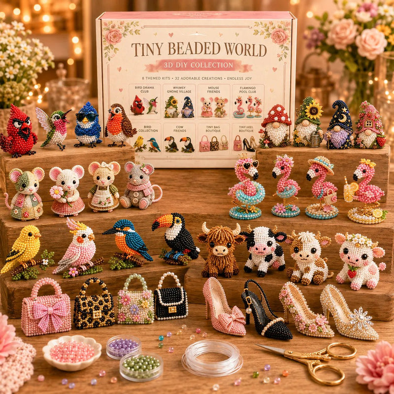 🧵✨ Creative Beaded Mini World 3D DIY Kit Collection.