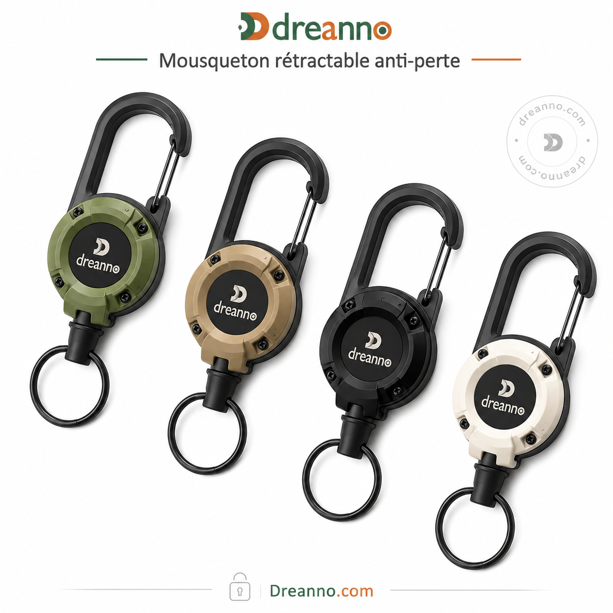 đ„DERNIER JOUR DES SOLDES : 50 % DE RĂDUCTIONđ„đPorte-clĂ©s avec mousqueton rĂ©tractable đŁ â Cordon en acier de 65 cm, porte-badge robuste, accessoire EDC lĂ©ger pour clĂ©s, cartes d'identitĂ© et usage en extĂ©rieur
