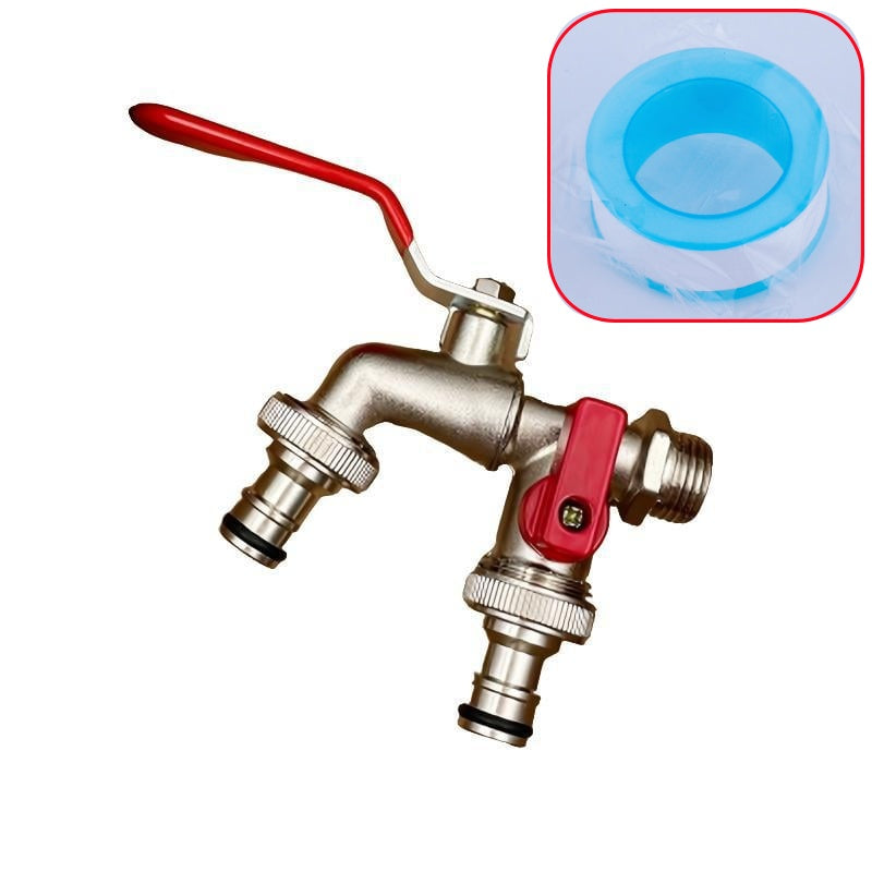π₯ FLASH SALE: 50% OFF! βοΈ Universal Stainless Steel Double Outlet Garden Faucet β Independent Valves, Heavy-Duty & Easy Install π°