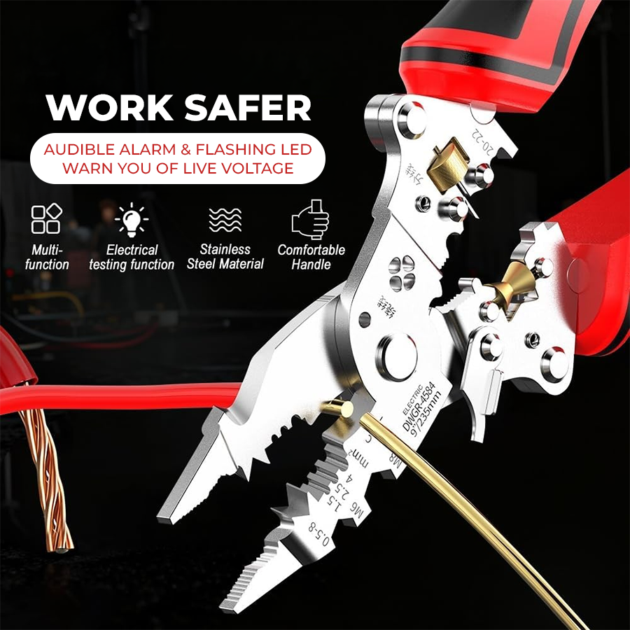 🔥Last Day 50% OFF🔥 16-in-1 Wire Stripper & Twister Pliers with Voltage Tester
