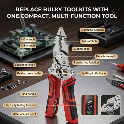 🔥Last Day 50% OFF🔥 16-in-1 Wire Stripper & Twister Pliers with Voltage Tester