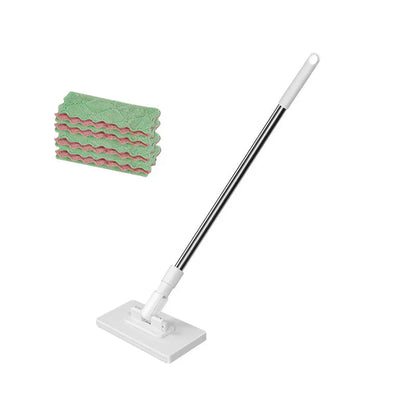 🔥Hot Sale 50% OFF🔥ROSOPLTM Flat Mop with Stainless Steel Handle, come with Reusable Washable Mop Cloths🏆.