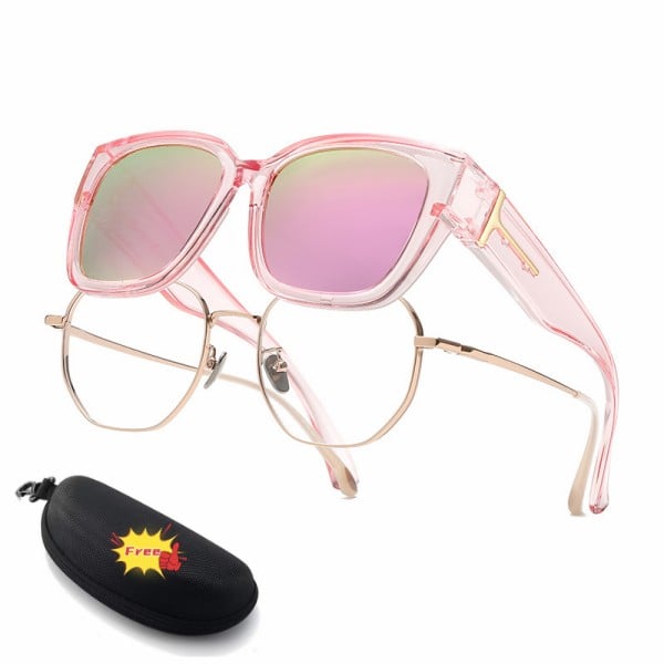 🕶️ Polarized Fit Over Sunglasses for Women – UV400 Protection Floral Frame Wear Over Prescription Glasses.