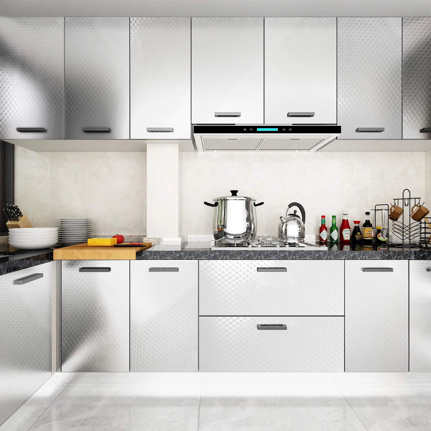 🔥Limited Time 50% Off✨Stainless Steel Kitchen Oil-Proof Adhesive Wallpaper Roll