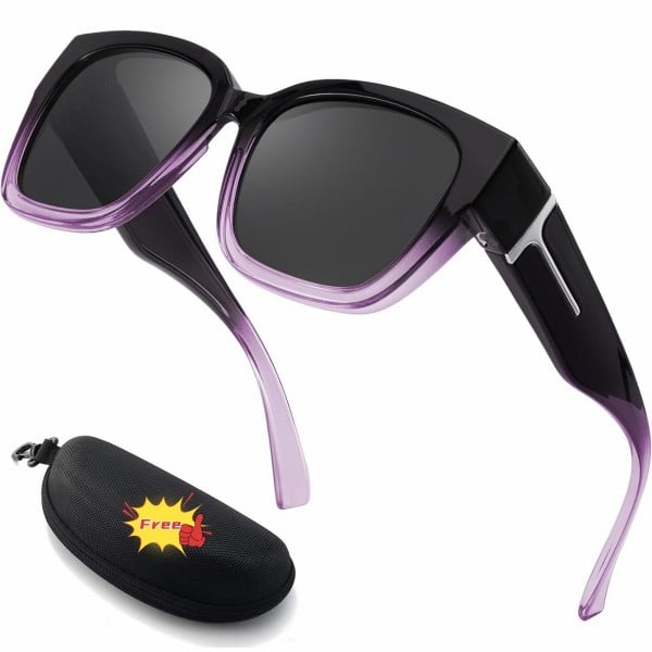 🕶️ Polarized Fit Over Sunglasses for Women – UV400 Protection Floral Frame Wear Over Prescription Glasses.
