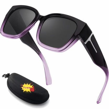 🕶️ Polarized Fit Over Sunglasses for Women – UV400 Protection Floral Frame Wear Over Prescription Glasses.