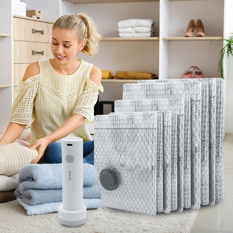 🔥 LAST DAY PROMOTION - 50%OFF 🔥 Travel Vacuum Storage Bags & Portable Pump Set YUNPSOTM.