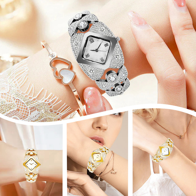 ⏳Time-limited Special⌛Women's Retro Quartz Watch with Sparkling Rhinestones