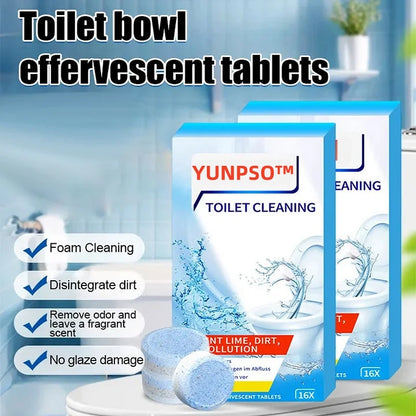 🔥BUY 3 GET 2 FREE🔥YUNPSOTM  Lemon Scent Toilet Bowl Cleaner Tablets.