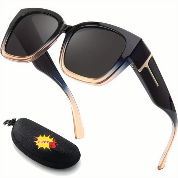 🕶️ Polarized Fit Over Sunglasses for Women – UV400 Protection Floral Frame Wear Over Prescription Glasses.