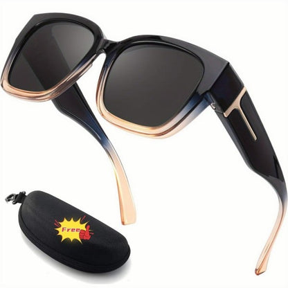 🕶️ Polarized Fit Over Sunglasses for Women – UV400 Protection Floral Frame Wear Over Prescription Glasses.