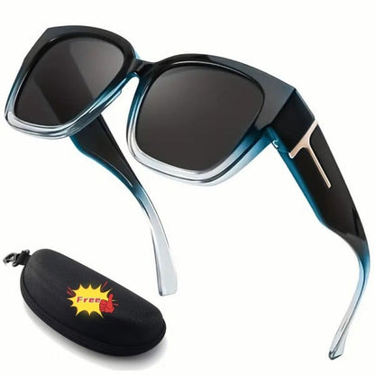 🕶️ Polarized Fit Over Sunglasses for Women – UV400 Protection Floral Frame Wear Over Prescription Glasses.