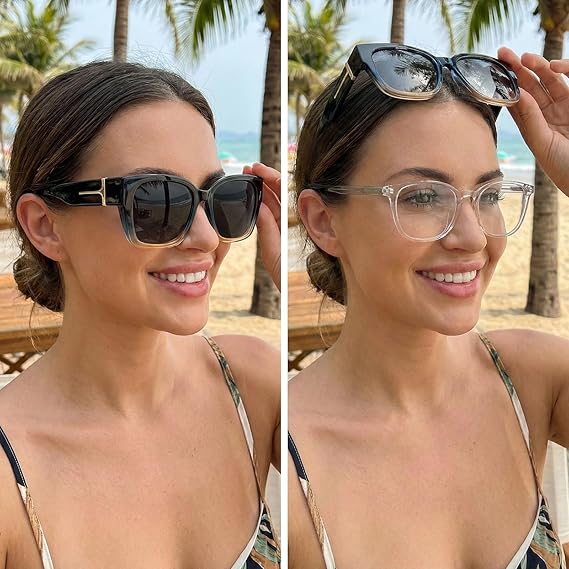 🕶️ Polarized Fit Over Sunglasses for Women – UV400 Protection Floral Frame Wear Over Prescription Glasses.