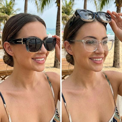 🕶️ Polarized Fit Over Sunglasses for Women – UV400 Protection Floral Frame Wear Over Prescription Glasses.