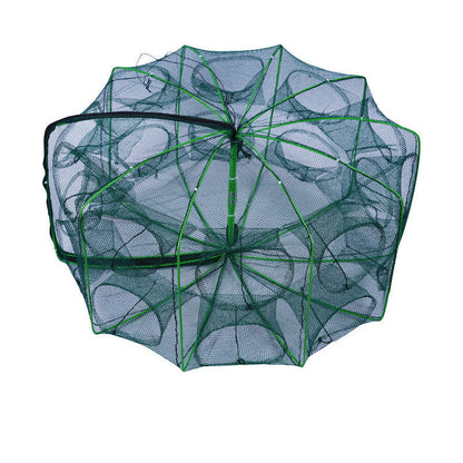 Catch More Fish Effortlessly – Auto-Foldable Multi-Hole Fishing Trap Net