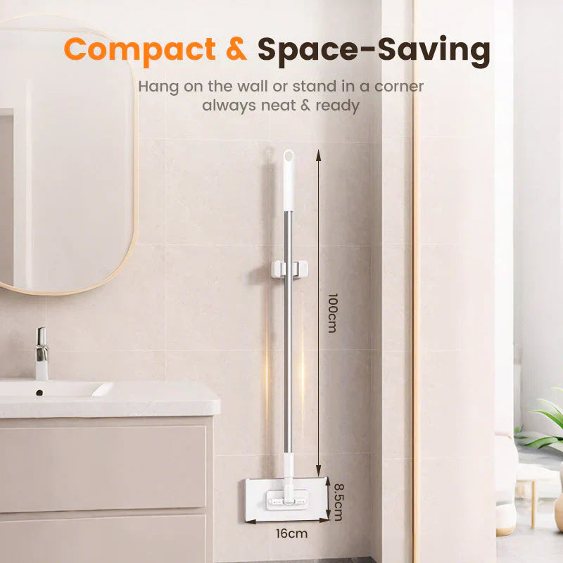 🔥Hot Sale 50% OFF🔥ROSOPLTM Flat Mop with Stainless Steel Handle, come with Reusable Washable Mop Cloths🏆.
