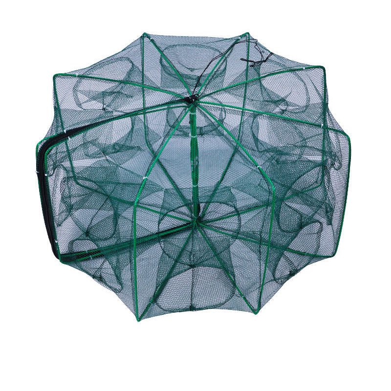 Catch More Fish Effortlessly – Auto-Foldable Multi-Hole Fishing Trap Net