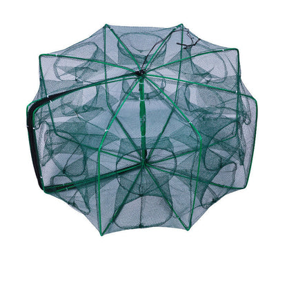 Catch More Fish Effortlessly – Auto-Foldable Multi-Hole Fishing Trap Net