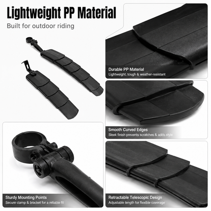 Retractable Bike Fender Set for Mountain Bikes for 24/26/27.5 Inch Bikes