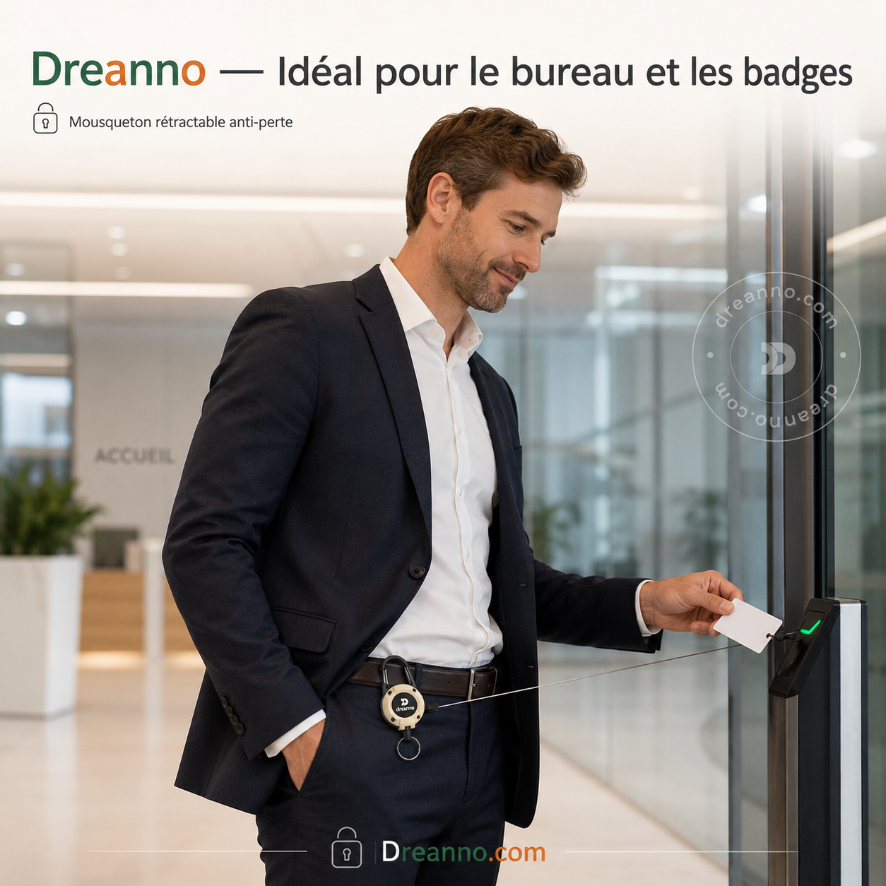 💥DERNIER JOUR DES SOLDES : 50 % DE RÉDUCTION💥🏆Porte-clés avec mousqueton rétractable 🎣 – Cordon en acier de 65 cm, porte-badge robuste, accessoire EDC léger pour clés, cartes d'identité et usage en extérieur