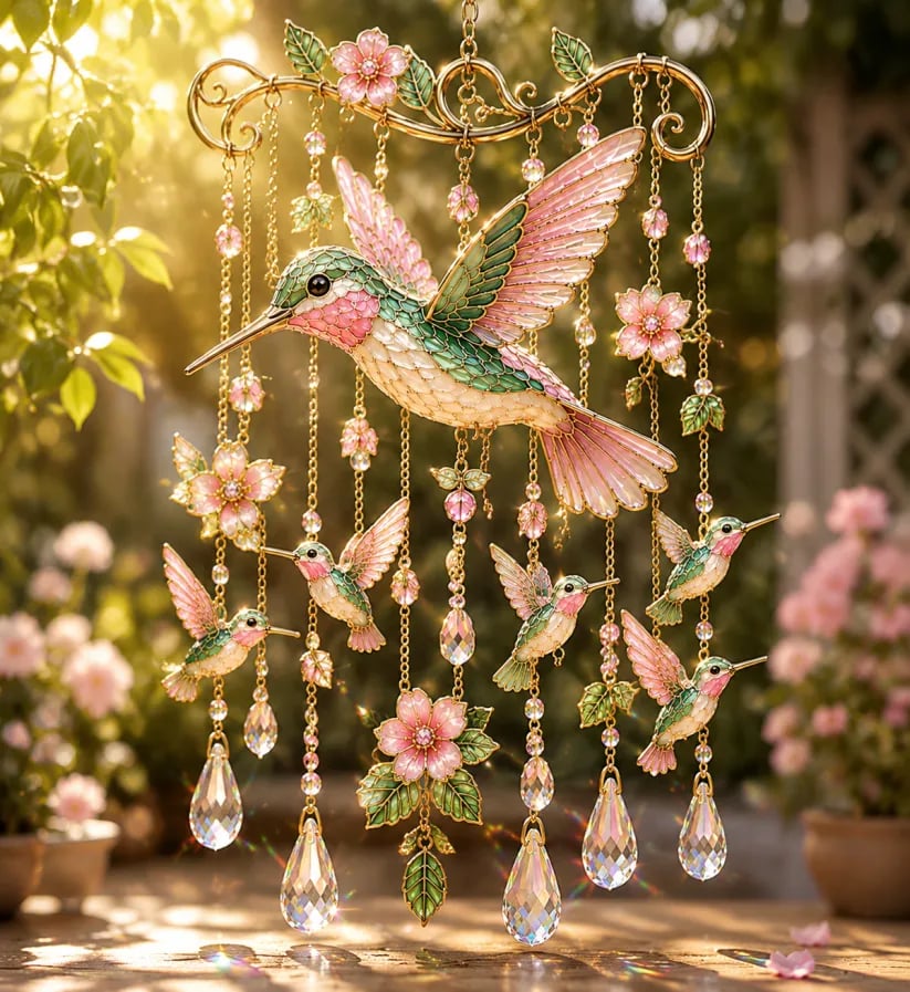 🐦🎐Last Day 49% OFF - 🐦🎐Graceful Hummingbird Wind Chime.