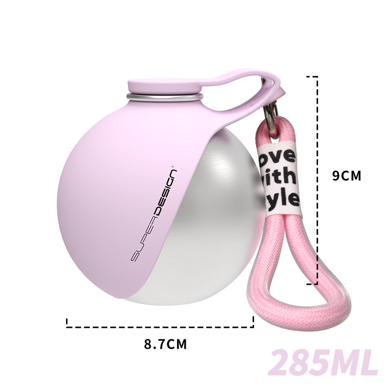 2-in-1 Dog Travel Water Bottle – Leakproof Stainless Steel Bottle with Silicone Bowl.