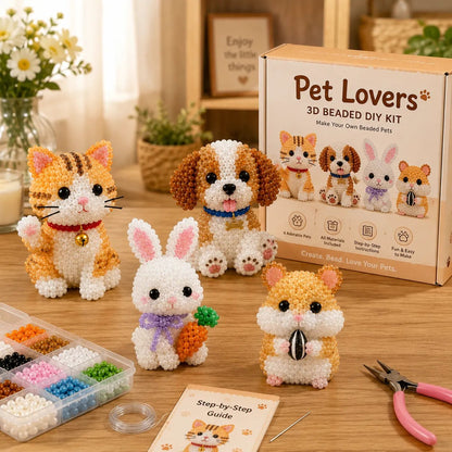 🧵✨ 3D Beaded Animal DIY Craft Kit – A Thoughtful Handmade Gift