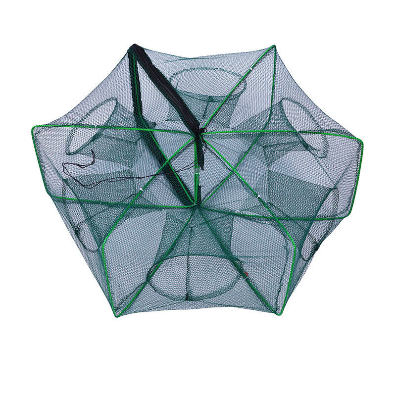 Catch More Fish Effortlessly – Auto-Foldable Multi-Hole Fishing Trap Net