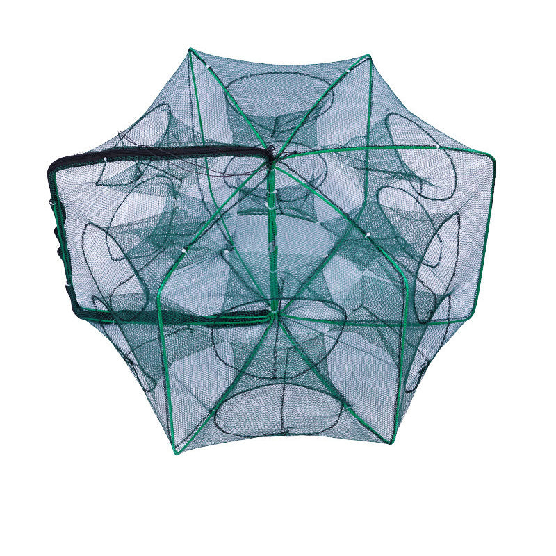 Catch More Fish Effortlessly – Auto-Foldable Multi-Hole Fishing Trap Net