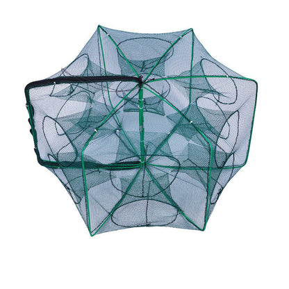 Catch More Fish Effortlessly – Auto-Foldable Multi-Hole Fishing Trap Net