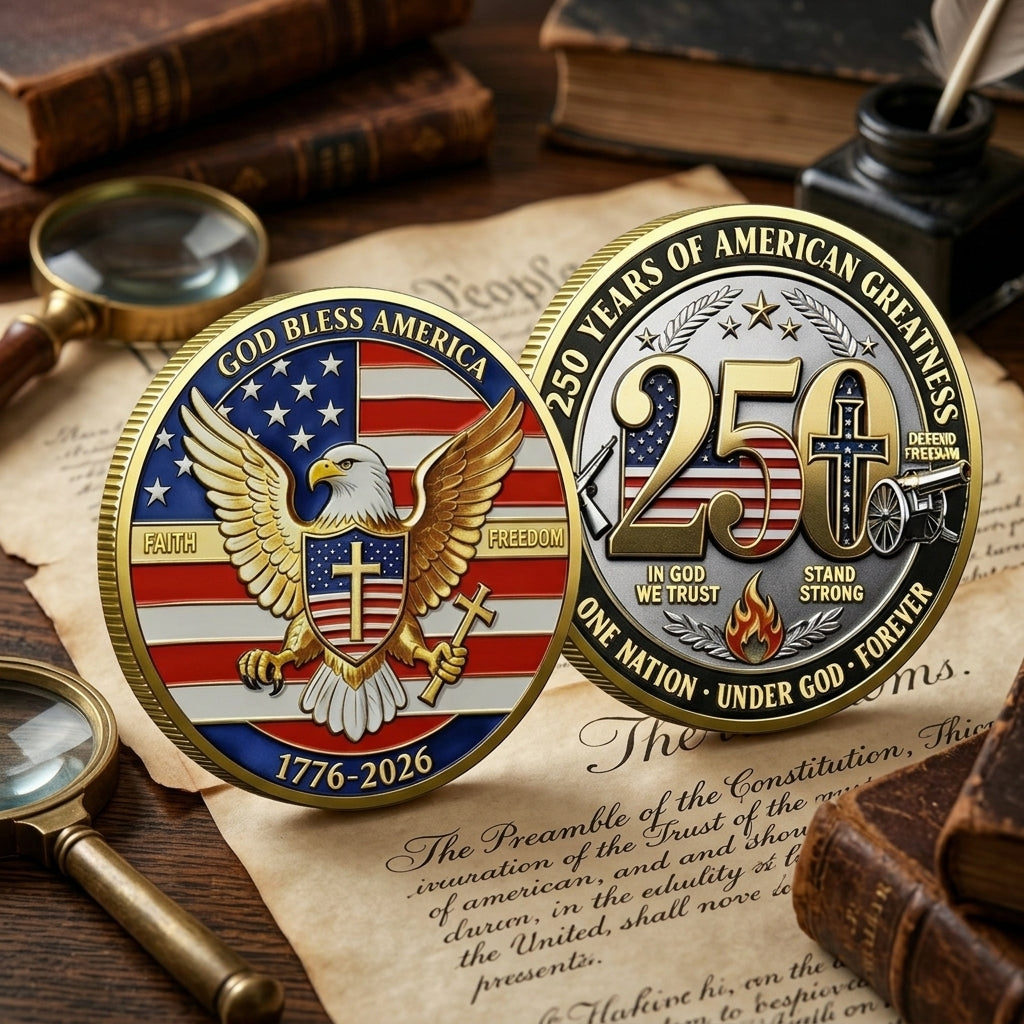 🔥LAST DAY 50% OFF✨9PCS USA 250th Anniversary Commemorative Coin Gift Set.