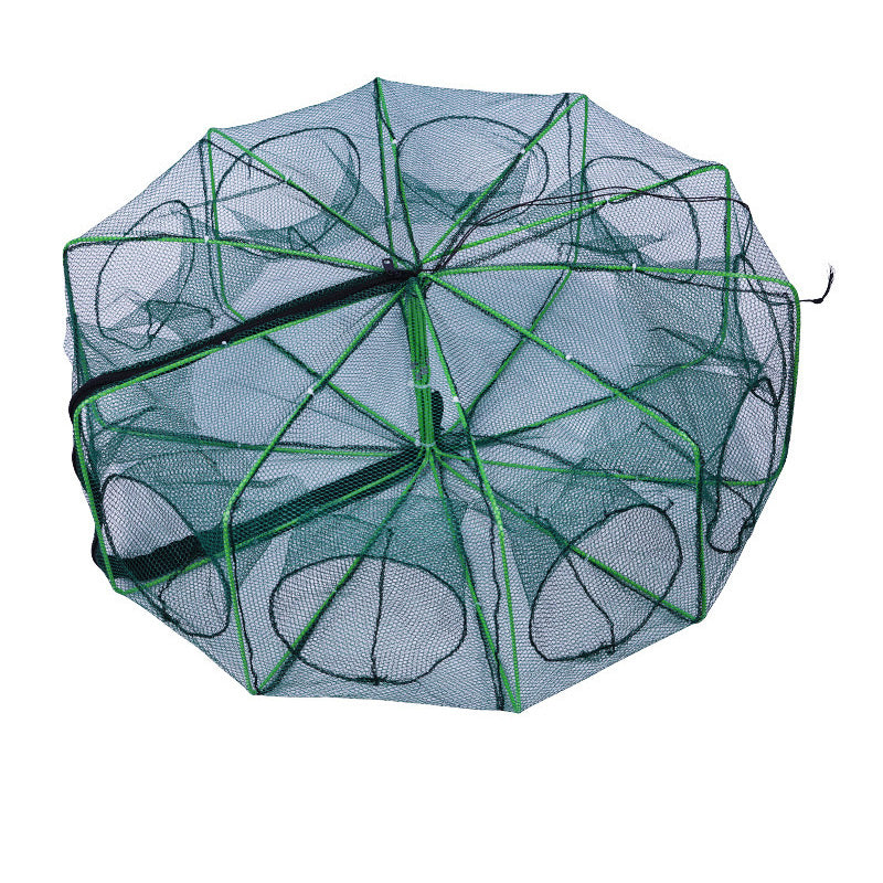 Catch More Fish Effortlessly – Auto-Foldable Multi-Hole Fishing Trap Net