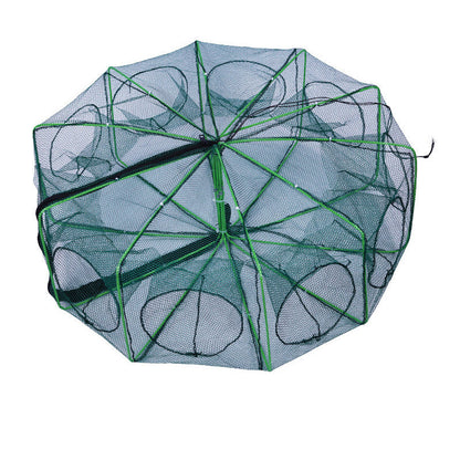 Catch More Fish Effortlessly – Auto-Foldable Multi-Hole Fishing Trap Net