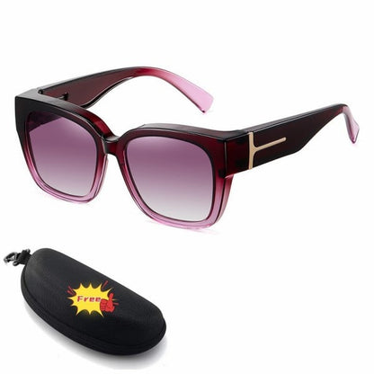 🕶️ Polarized Fit Over Sunglasses for Women – UV400 Protection Floral Frame Wear Over Prescription Glasses.