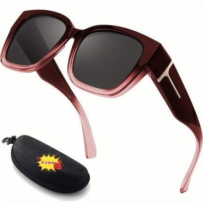 🕶️ Polarized Fit Over Sunglasses for Women – UV400 Protection Floral Frame Wear Over Prescription Glasses.