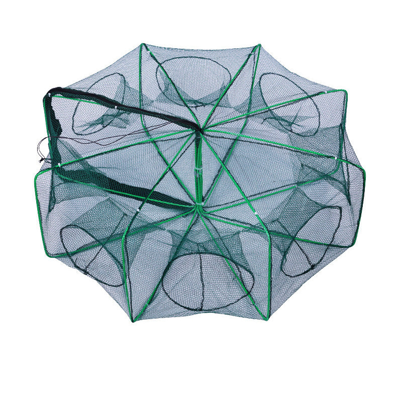 Catch More Fish Effortlessly – Auto-Foldable Multi-Hole Fishing Trap Net