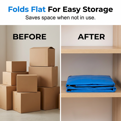 🧳50K+ SOLD!📦40% OFF! 🔥Collapsible Storage & Moving Bag – Heavy‐duty PE, water‐resistant. Extra‐large 180L, folds flat. Reinforced handles, perfect for moving or loft storage. 🏠.