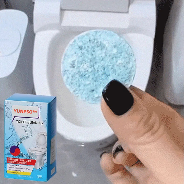 🔥BUY 3 GET 2 FREE🔥YUNPSOTM  Lemon Scent Toilet Bowl Cleaner Tablets.