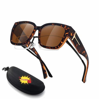 🕶️ Polarized Fit Over Sunglasses for Women – UV400 Protection Floral Frame Wear Over Prescription Glasses.