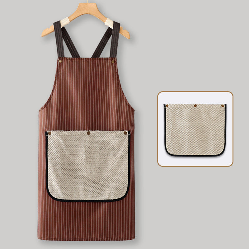 ⏳Limited-time 50% off⏰Cross-Back Waterproof Apron with Detachable Hand Towel🛡️💦