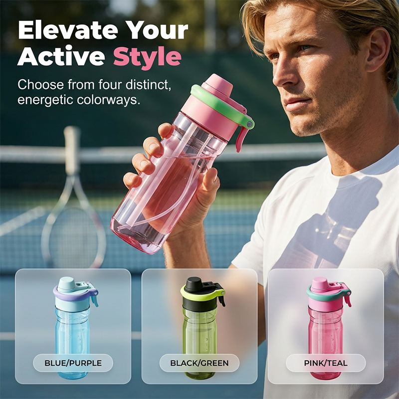 2-in-1 Mist & Sip Sports Water Bottle.