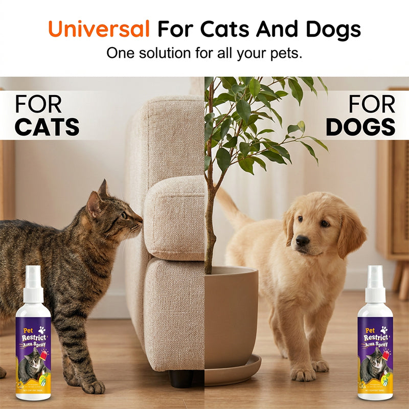 Pet Restrict Area Spray - Natural Cat & Dog Repellent