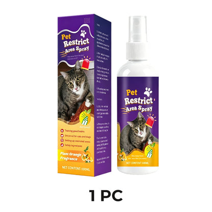 Pet Restrict Area Spray - Natural Cat & Dog Repellent