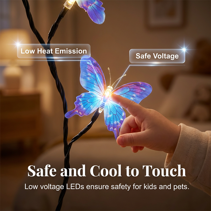 ⏳LAST DAY SALE 50% OFF !!📢Romantic Butterfly Vine LED Lights Perfect For Bedroom, Garden, Wedding & Party Decor! 💡🌸🌙