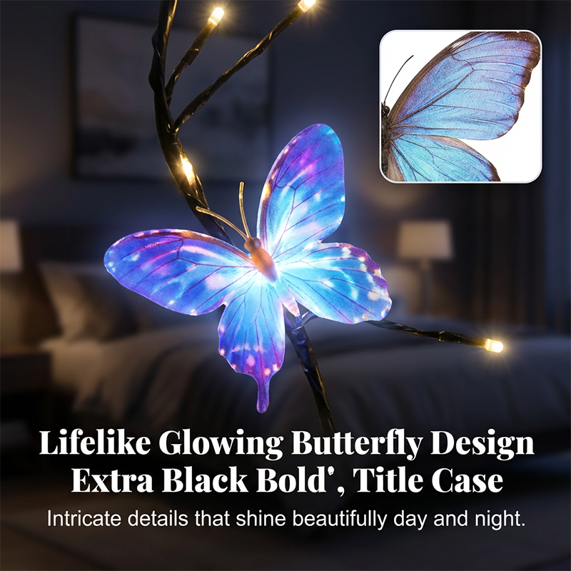 ⏳LAST DAY SALE 50% OFF !!📢Romantic Butterfly Vine LED Lights Perfect For Bedroom, Garden, Wedding & Party Decor! 💡🌸🌙